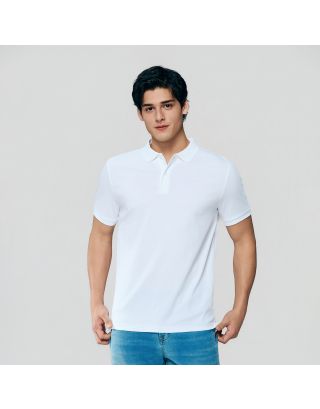 GIORDANO LIQUID TOUCH POLO 01016290 SIGNATURE WHITE 01