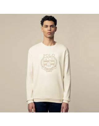 POLO MEN BRUSHED CREST SWEATSHIRT 0055704 – WHITE