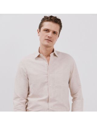 CORTEFIEL MEN'S LINEN SHIRT 2219162 BEIGE 50