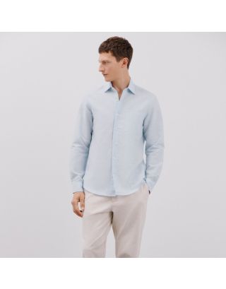 CORTEFIEL LINEN SHIRT 2219161 LIGHT BLUE