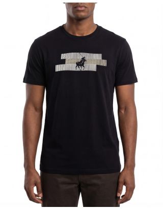 POLO LINE PONY PRINTED SS TEE 0070468 BLACK