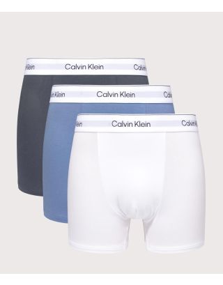 CALVIN KLEIN 3 PACALVIN KLEIN RELAXED BOXER LV00NB4286 WHITE BLUE TURBULANCE