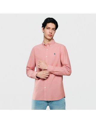 GIORDANO LION LS SHIRT 01046083 CANYON CLAY RED 71