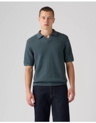 LEVIS DILLON OPEN COLLAR POLO 007T8-0000 DARK SLATE