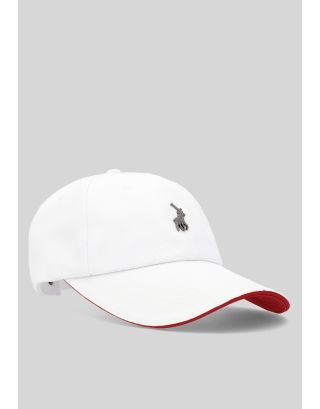 POLO 6 PANEL METAL PEAK 0056198 WHITERED