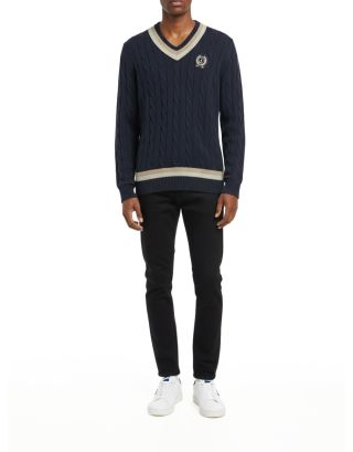 POLO CABLE LS KNITWEAR 0070750 NAVY