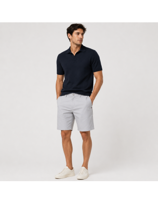 GIORDANO MEN'S SLIM FIT TWILL BERMUDA SHORT 01105202 – DOLPHIN GREY