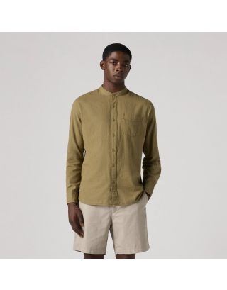 LEVI'S BANDED COLLAR 1 PKT SHIRT 47784-0056 OLIVE