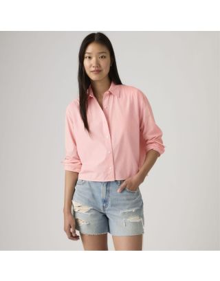 LEVI’S CROPPED HARLIE WOMEN’S SHIRT 003P2-0008 CORAL BLUSH GD – PINK