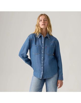 LEVI'S® TEODORA WESTERN WOMEN’S SHIRT A7244-0075 GOING STEADY TIPPED – BLUE