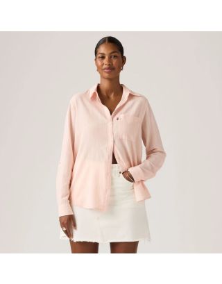 LEVI’S WOMEN’S DARLENE UTILITY SHIRT A8745-0025 RIVINGTON STRIPE CRYSTAL PINK – PINK