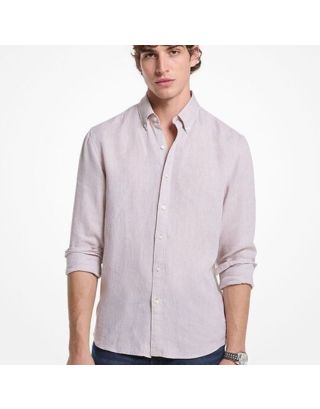 MICHAEL KORS LINEN LONG SLEEVE MEN’S SHIRT CS4400H4YT DUNE
