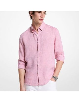 MICHAEL KORS LINEN LONG SLEEVE MEN’S SHIRT CS4400H4YT DUSTY ROSE