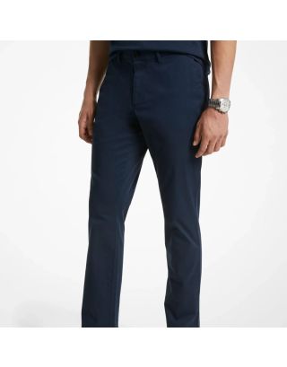 MICHAEL KORS MEN’S SLIM-FIT COTTON BLEND CHINO PANTS CS4301KDR2 – MIDNIGHT