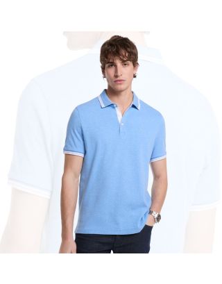 MICHAEL KORS TIPPED GREENWICH COTTON POLO SHIRT CS2512720B – BLUE