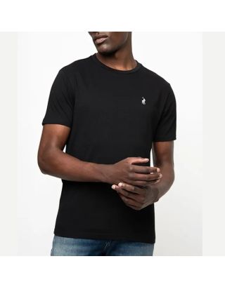 A premium-quality Polo Crewneck T-Shirt in classic Black. Soft, breathable, and versatile for everyday or casual wear.