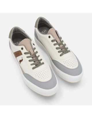 Polo Colour Block Side Flash Men’s Sneakers – Stone Multi | Stylish Casual Trainers