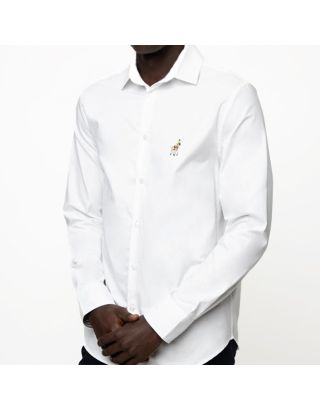 POLO LONG SLEEVE ESSENTIAL OXFORD SHIRT 0062544 WHITE