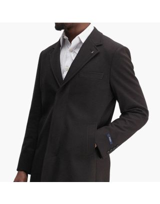 POLO MEN’S CUSTOM FIT MELTON COAT 0055882 – BLACK