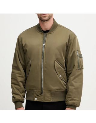 TOMMY HILFIGER RELAXED FIT BOMBER JACKET MW0MW40593 – ARMY GREEN