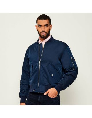 TOMMY HILFIGER RELAXED FIT BOMBER JACKET MW0MW40593 – NAVY BLUE