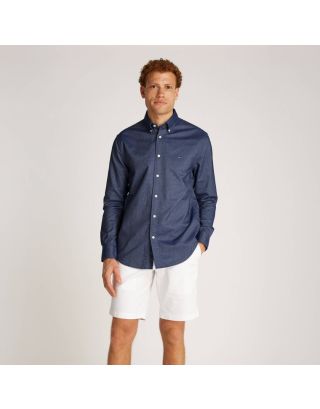 TOMMY HILFIGER SOLID HERITAGE OXFORD RF MEN’S SHIRT MW0MW35774 - NAVY BLUE